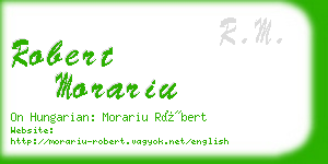 robert morariu business card